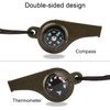 Shiwaki 3PCS Compass Whistle Outdoor Camping Hiking Whistle with Compass