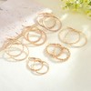 HUGE SWAN 6 Pairs Gold Hoop Earrings for Women, 14K