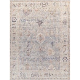Livabliss x Becki Owens Marlene Vintage Medallion Area Rug, 7'10" x 10', Pale Blue