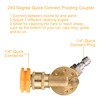 FIXFANS Pressure Washer Pivoting Coupler, 1/4” Quick Connect Gutter Cleaner