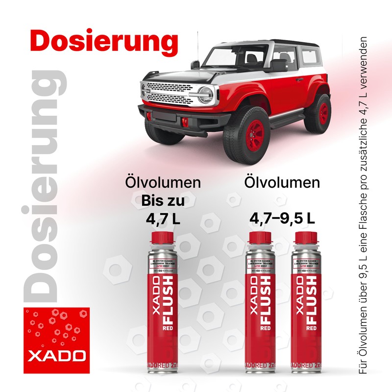 XADO RED Flush Engine Oil Flush Cleaner - Removes Carbon