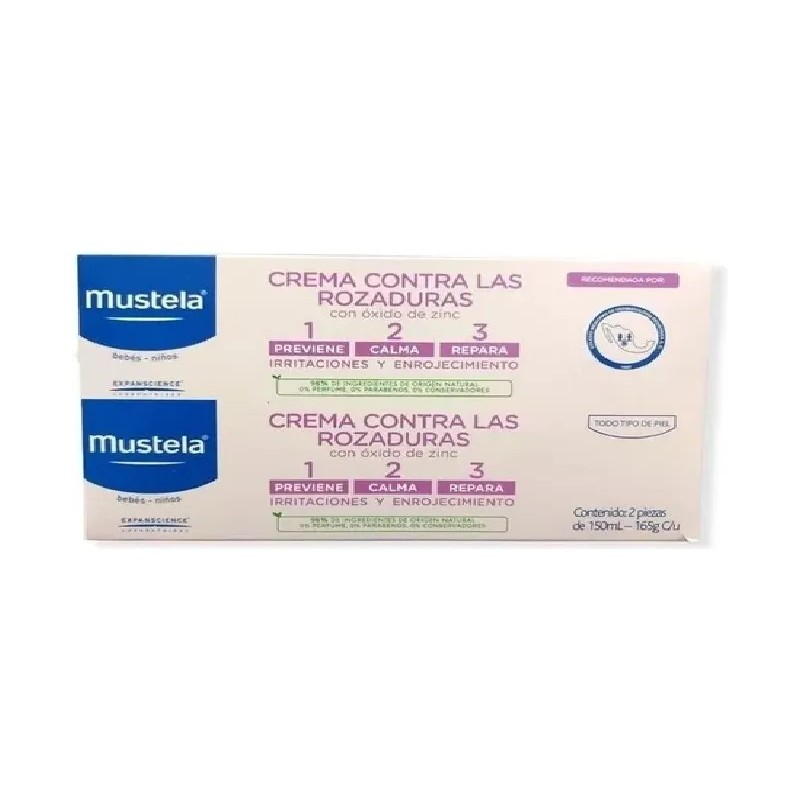 Crema Contra Rozaduras Bebe Mustela 2 Pzas De 150 Ml