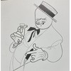 Al Hirschfeld "W.C. Fields 1973" CUSTOM FRAMED ART Caricature Comedian