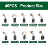 Pack of 40 Power Tool Carbon Brushes Replacement with 10