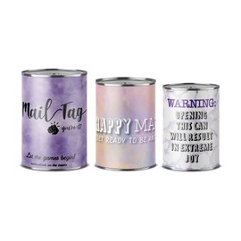 CAN-O-GRAMS Fillable Mail Tube Gifts Canister Set (Mail-Tag) Fill With Goodies and Ship - Gift Box Replacement Can For Presents, Money, Gift cards, Candy & Small Gifts - Unique Mailing Boxes