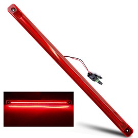 D-Lumina LED Tailgate Clearance Light Bar Assembly Red Lens for 2001-2014 Chevy Silverado GMC Sierra 2500HD 3500HD Dually Pickup Truck, Powered by 54-SMD Rear LED Under Tailgate Light, Pack of 1