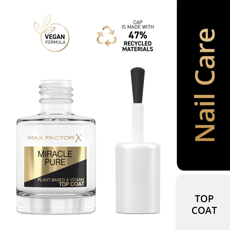 Max Factor Miracle Pure Nail Care Vegan Top Coat 12ml