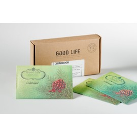 Good Life Cedarwood Scented Sachets | Designed in New Zealand | 12 Sachets
