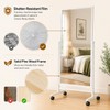 Full Length Mirror with Wheels, 65"x22" Freestanding Floor Mirror with