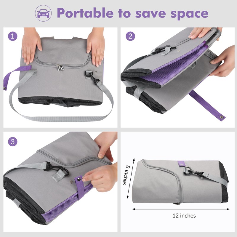 pidipiti Portable Leakproof Tall-Side cat Litter Box,with Zipped lid