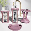 5 Piece Bathroom Accessories Set, Collection Bath Set Features Soap