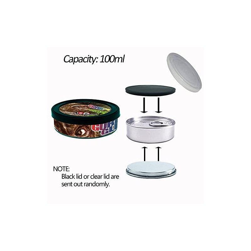 Self-Seal Cali Tin Can, Pressitin Cans with Ring Lid and