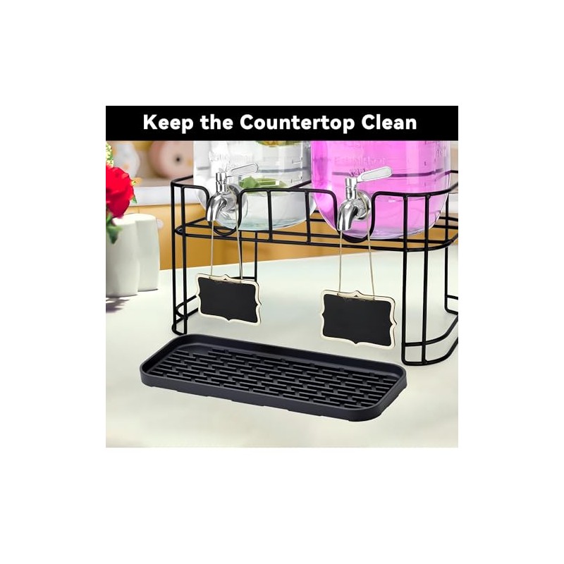 Drip Pan Compatible with Drink Dispenser, 1 Pack Silicone Tray