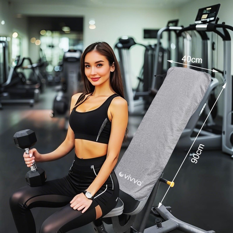 Vivva 2PC Set Microfibre Hooded Gym Towel with Zip Pocket,