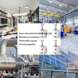 4-Pack Heavy Duty 304 Stainless Steel C-Clamps - 30mm Wide Jaw Opening | Professional Metal & Woodworking Tiger Clamps (Silver, Rustproof)