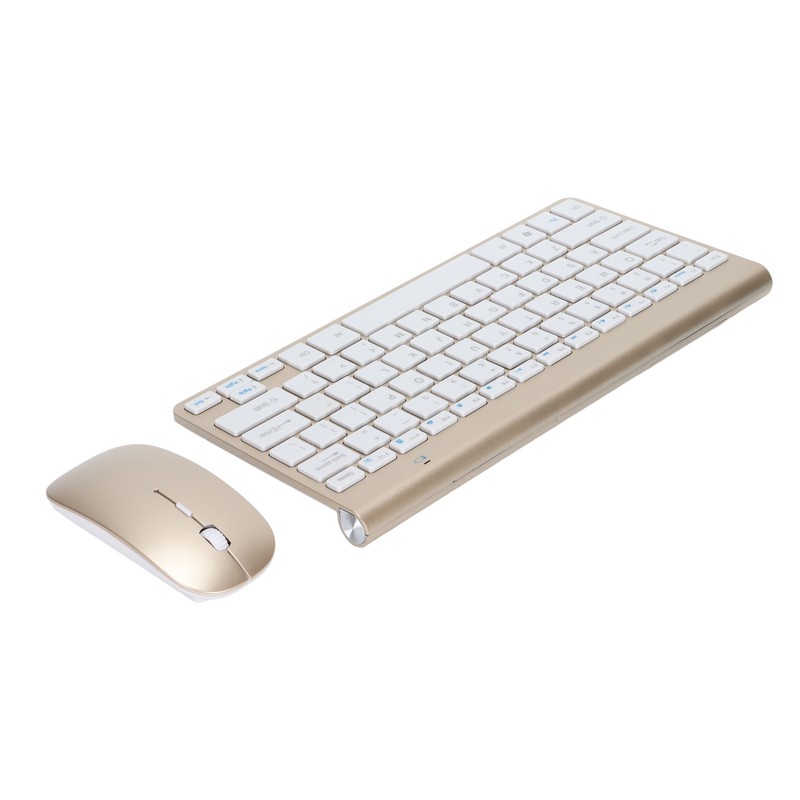 Keyboard Mouse Combo Wireless 2.4G USB Ultraslim Portable Ergonomic Wearproof