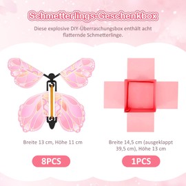 Butterfly Explosion Surprise Box Explosion Gift Box Flying Butterflies Surprise Box DIY Gift Packaging Surprise Box for Valentine's Day Birthday Christmas Mother's Day