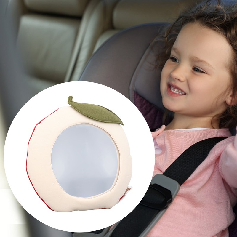 Baby Car Mirror Cute Cartoon Super Soft Fabric Acrylic Car