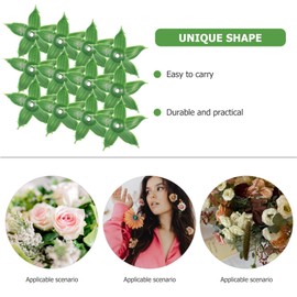 KALLORY 120pcs Artificial Flower Calyxes, Plastic Flower Sepals Simulation Flower Sepals Receptacles for Bouquet Flower Arrangement Supplies