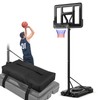 GYMAX Portable Basketball Hoop Outdoor, 10FT Height Adjustable Basketball Goal