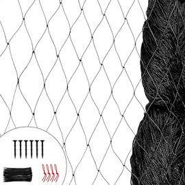 Chingcoo 7.5 x 7.5 m Bird Protection Net, Narrow Mesh with 6 cm Mesh Size, Bird Protection Net for Garden, Balcony, Fruit Trees or Pond, Weather and UV Resistant (6 cm, 7.5 m x 7.5 m)