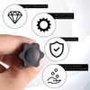 12 Pack 1/4-20 Black Star Knobs Star Hand Knob Threaded