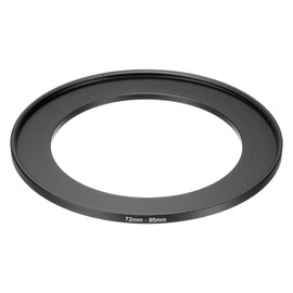 PATIKIL Step-Up Ring Adapter 72mm to 95mm, Filter Step-up Rings Camera Lens Filters Metal Ring Digital for ND IR DSLR Lenses, Black