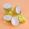 TUPARKA 500 Pcs Gold Mini Metallic Foil Cupcake Liners Baking