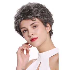 WIG ME UP - DW2339-44 Women's Wig Short Light Wavy Dark Grey Mottled