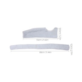 BESPORTBLE Shoulder Support Brace Winter Warm Shoulder Strap Guard Pain Stability Compression Sleeve Wrap Shoulder Pad Protector Home Office Cuff Brace Light Grey Size L