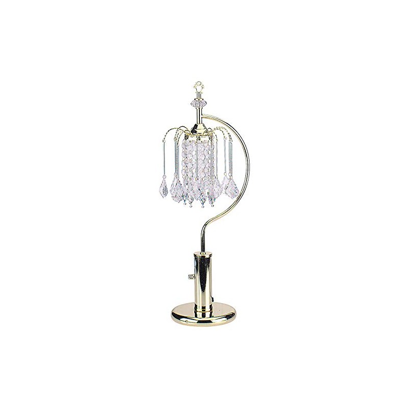 Ore International 715G-A Table Lamp with Crystal-Inspired Shade, 27" H,