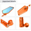 RATCHROLL 1 Set Universal Motorcycle Rear View Mirrors Adjustable Bar