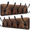 Dseap Coat Rack Wall Mounted - 5 Tri Hooks, Heavy