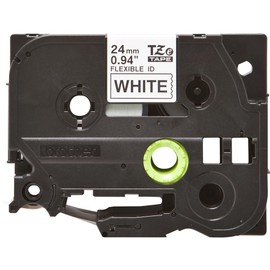 Brother TZe-FX251 Labelling Tape Cassette, Black on White, 24mm (W) x 8M (L), Flexible ID, Brother Genuine Supplies