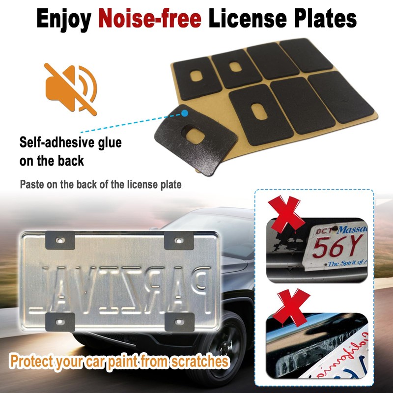 RCKJNJ Thin Blue Line License Plate Frames - Aluminum American
