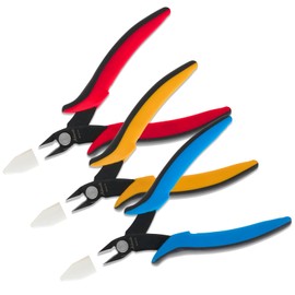 Flush Cutters, 3 Pack 5.3" Wire Cutters for Crafting, Ultra Sharp Flush Cut Pliers for Jewelry Making, Diagonal Cutting Pliers for Models, Aluminum Wire, Jewelry, Plastic and Soft Copper Wire