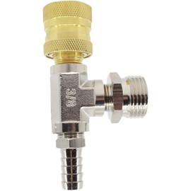 Brass Faucet Adapter – Bleeder T, Garden Hose Threads, Water Flow Tee for Blend Centers, Mop Buckets & Spray Bottles, Portable Water Supply