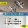 FEIMIRE Wall Mount HDPE Fishing Rod Holder for 11 Rods