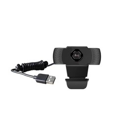 USB Webcam with Microphone, HD Lens Widescreen Computer Camera, Video Recording Web Cam for PC Laptop/Desktop Ring Alarm Contact Sensor Pack Button - Color: Black-1080p