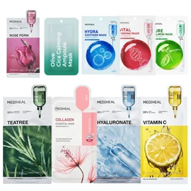 Mediheal Mask Sheet Pack Set Tea Tree Best 10 Types, 70 Sheets, 7 Packs, 10-Pack / 메디힐 마스크 시트 팩 세트 티트리 베스트 10종, 70매, 7개, 10개입