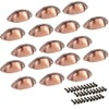 Bestgle 20 Packs Retro Shell Cup Handles, Brushed Red Copper
