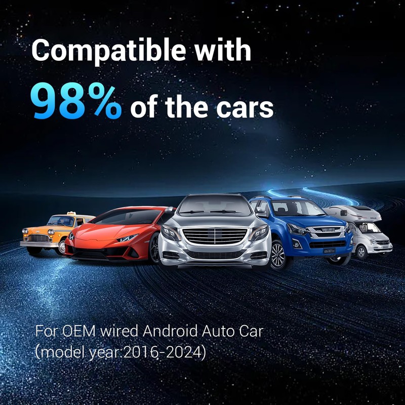Dilxyuy Mini Android Auto Wireless Adapter, Wireless Android Auto Adapter