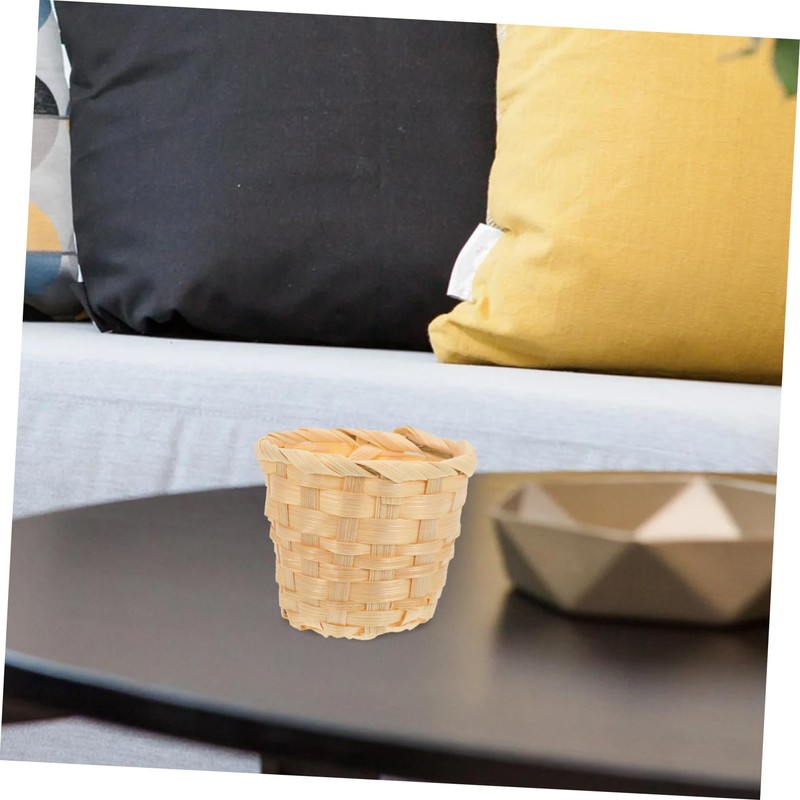 STOBAZA 3sets Tiny Basket Organizer Woven Storage Basket Small Baskets