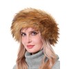 Faux Fur Headband with Elastic for Women's Winter Earwarmer Earmuff(One