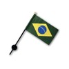 Brazil Flag [Mini Flag Pole with Suction Cup with high-grade