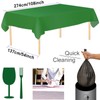 YANGTE 8 Pack Disposable Tablecloth Plastic Rectangle Table Covers 54