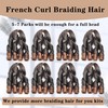 French Curl Braiding Hair 12Inch 8Packs French Curl Crochet Braids