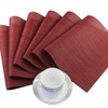 BECHEN Plastic Placemats and Coasters, Non Slip Washable Placemats for