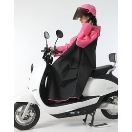 Yuanli Women's Bicycle Raincoat, High School Students, Rain Wear, Backpack Compatible, Bicycle, Includes Reflective Tape, Rain Poncho, Rain Suit, Long, Waterproof, Windproof, Protection for Rainy