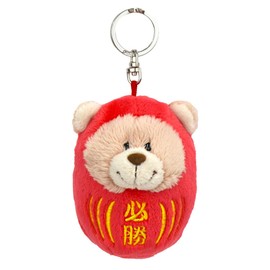 Niki Dharma Key Holder, Love Bear, 3.9 inches (10 cm), Winning Victory for Kids, red, 10 cm